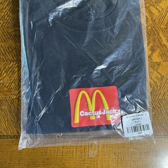 Travis Scott X Mcdonald’s Collab Black Sesame Tee - Picture 5 of 5